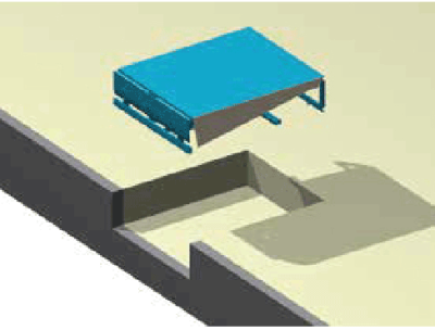 无嵌入式框架的卸货平台