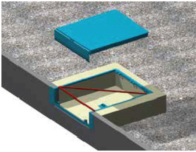 带嵌入式框架的卸货平台